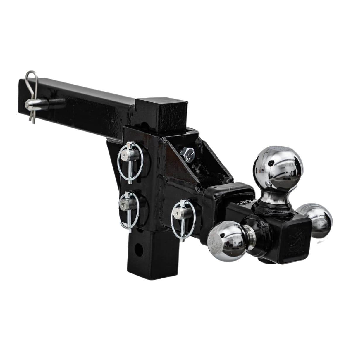 Buyers Products Adjustable Tri-Ball Hitch, Chrome Balls (6" Drop/Rise)