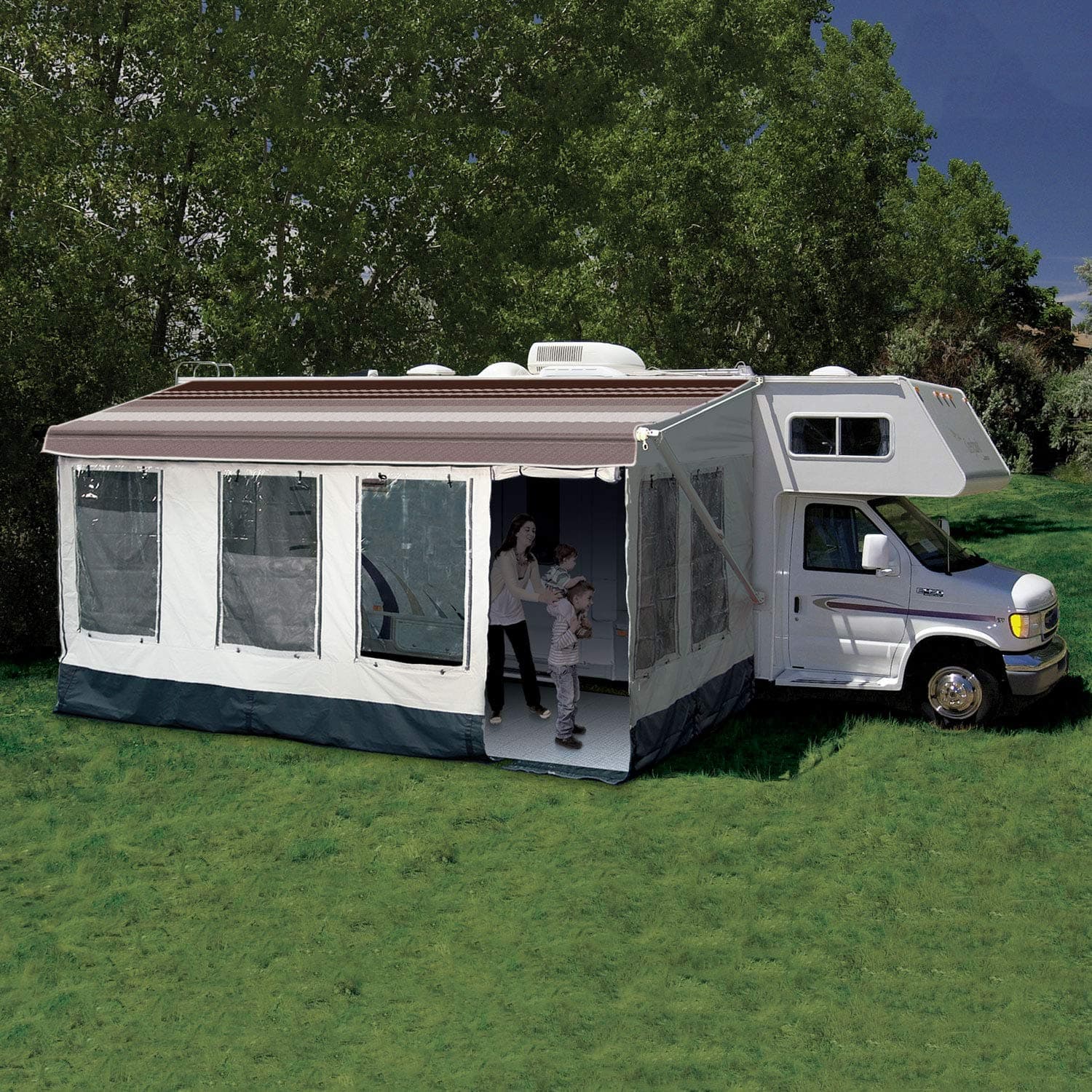 Carefree Buena Vista+ RV Awning Room | 16'-17', Gray with Dark Gray Trim