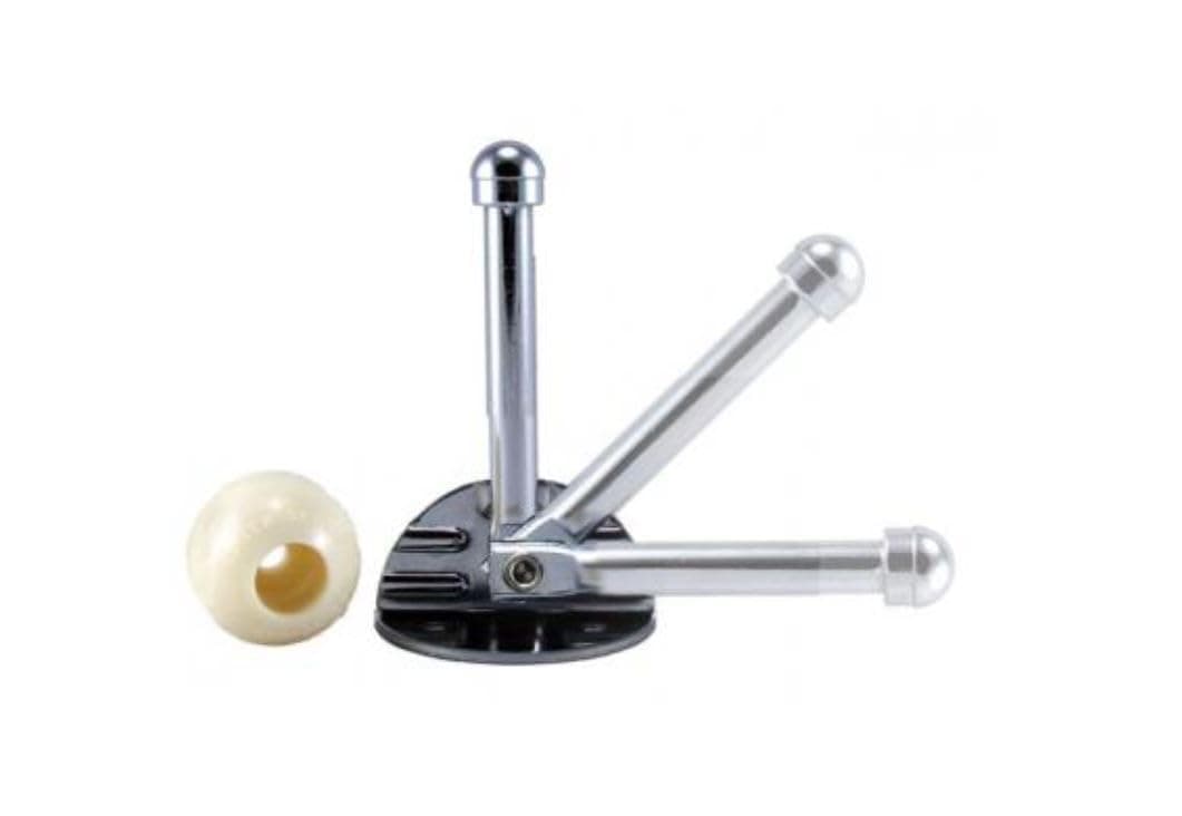 JR Products Pivoting Door Holder | 180°, 3-1/2", Zinc-Plated Steel