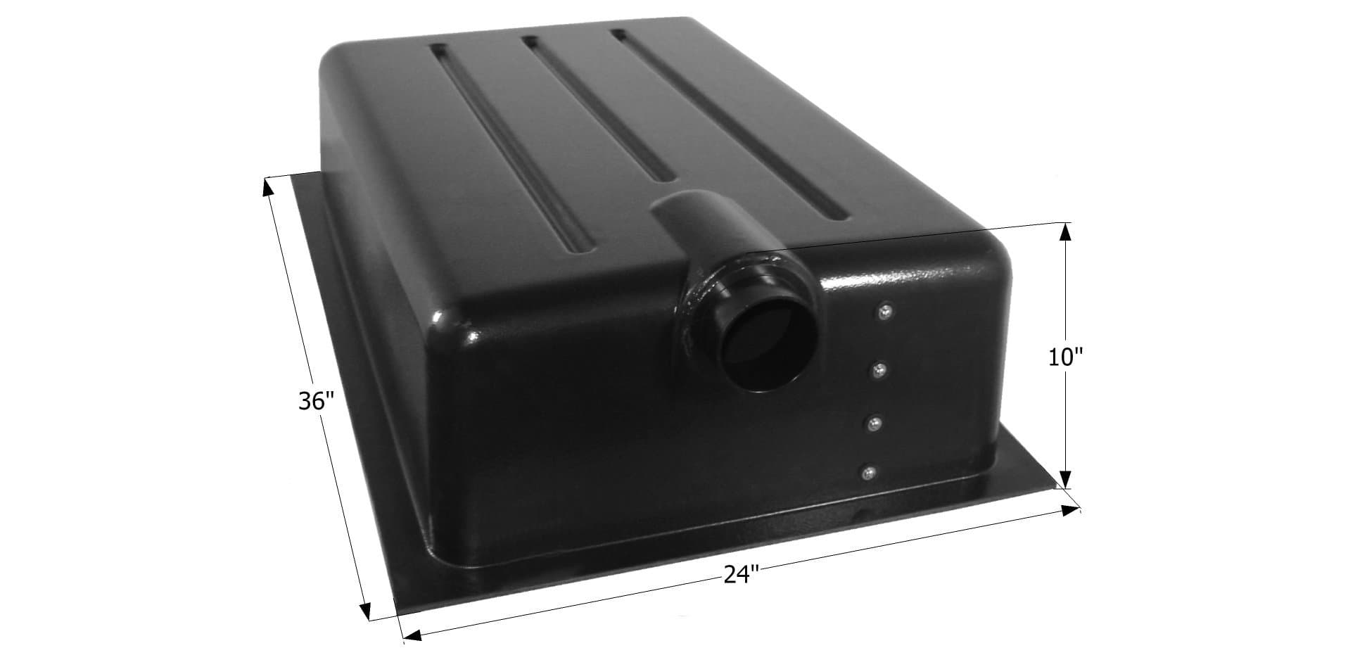 ICON Holding Tank HT159ED, Center End Drain | 22-Gallon, 3" Spigot, 4 Level Sensors Installed