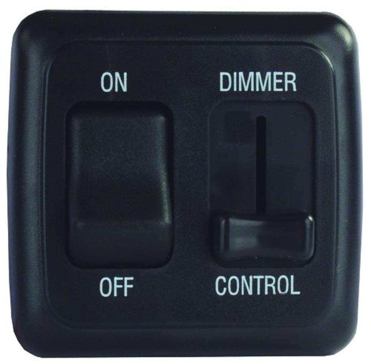 JR Products Dimmer On/Off Switch with Bezel | Black, 12V, 15A