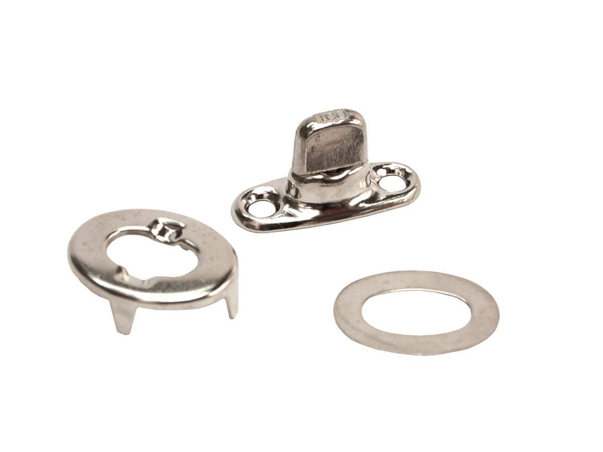 RV Designer Curtain Turn Buttons with Screws | Silver, 4-Pack