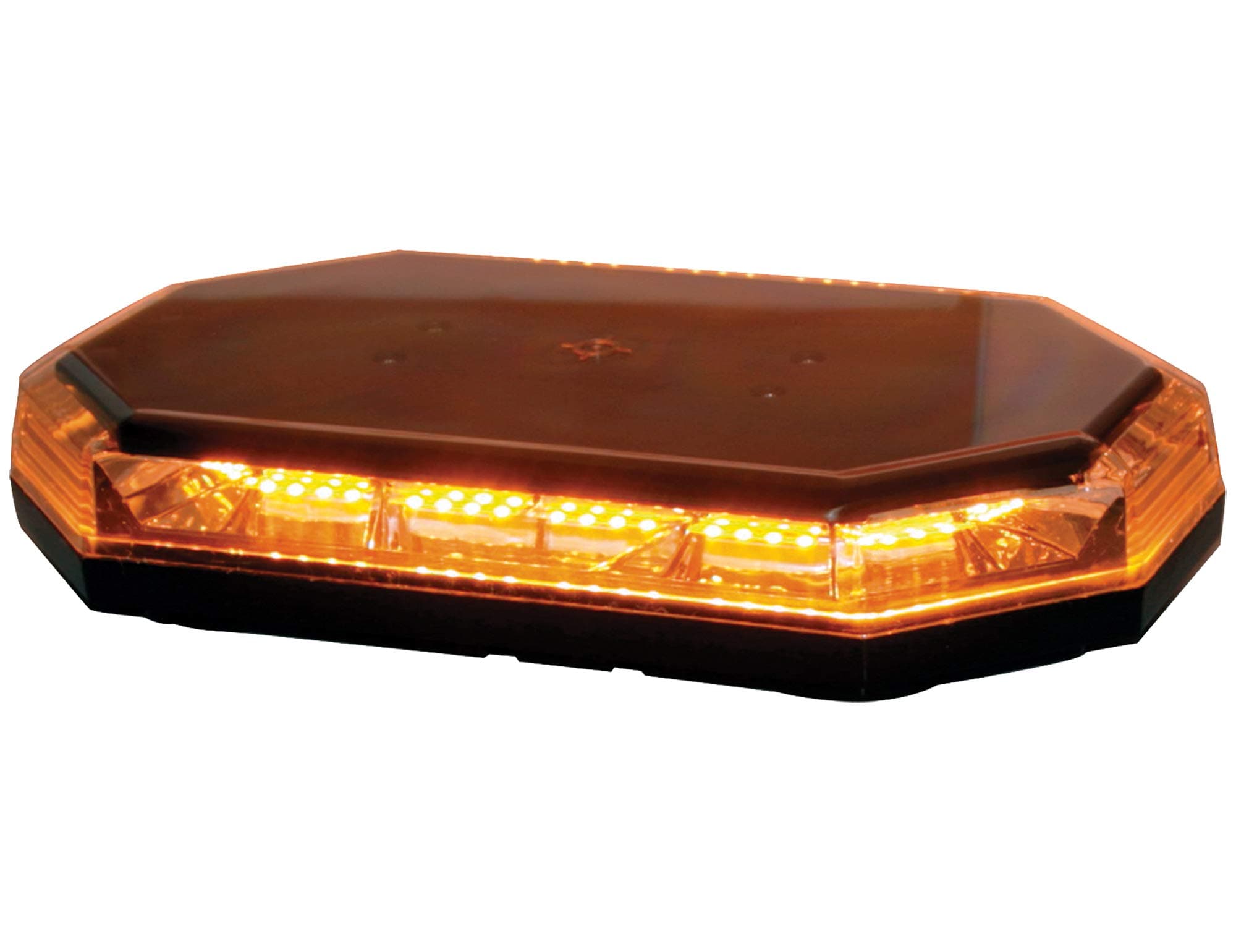 Buyers Products 15" Amber LED Mini Light Bar | 56 LEDs, 10 Flash Patterns, Magnetic or Permanent Mount