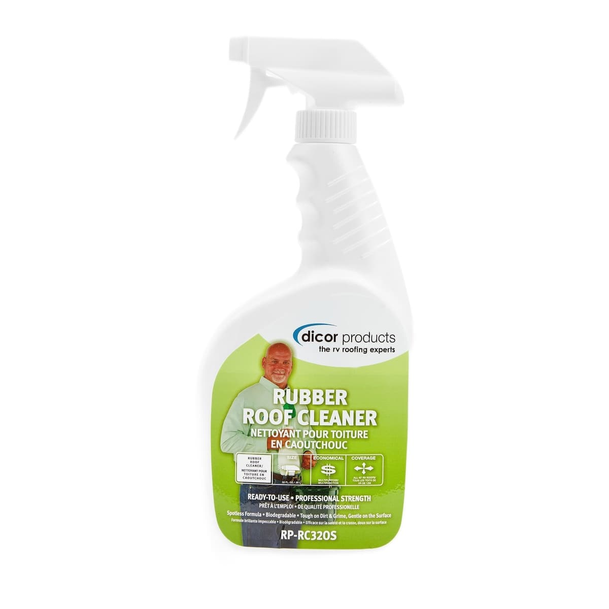 Dicor Rubber Roof Cleaner | Ready-to-Use, 32 oz Spray