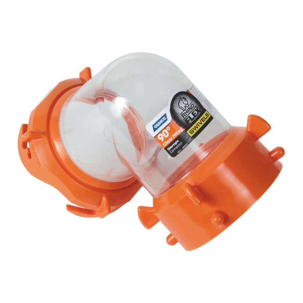 Camco RhinoFLEX 90° Clear Sewer Hose Swivel Fitting