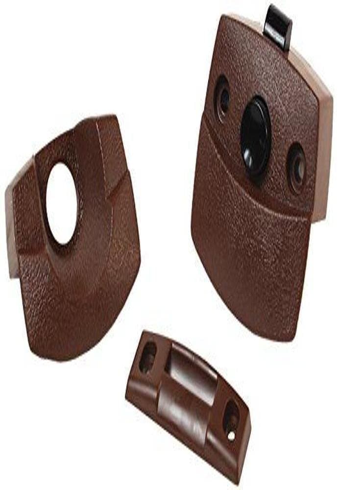 RV Designer Privacy Latch | Non-Locking Plastic Door Latch, Brown
