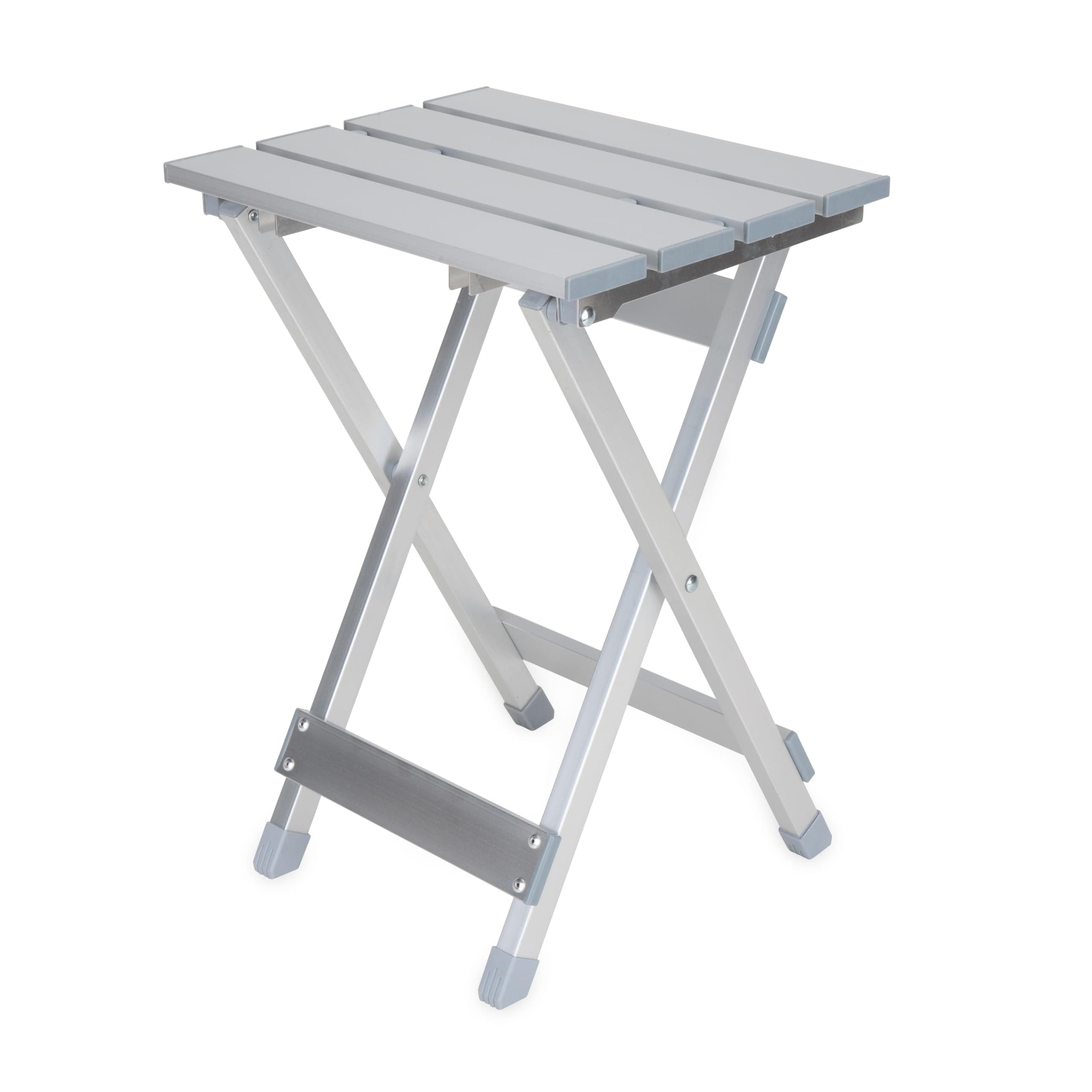 Camco Aluminum Folding Side Table | 12" x 9.75", 130 lb Capacity