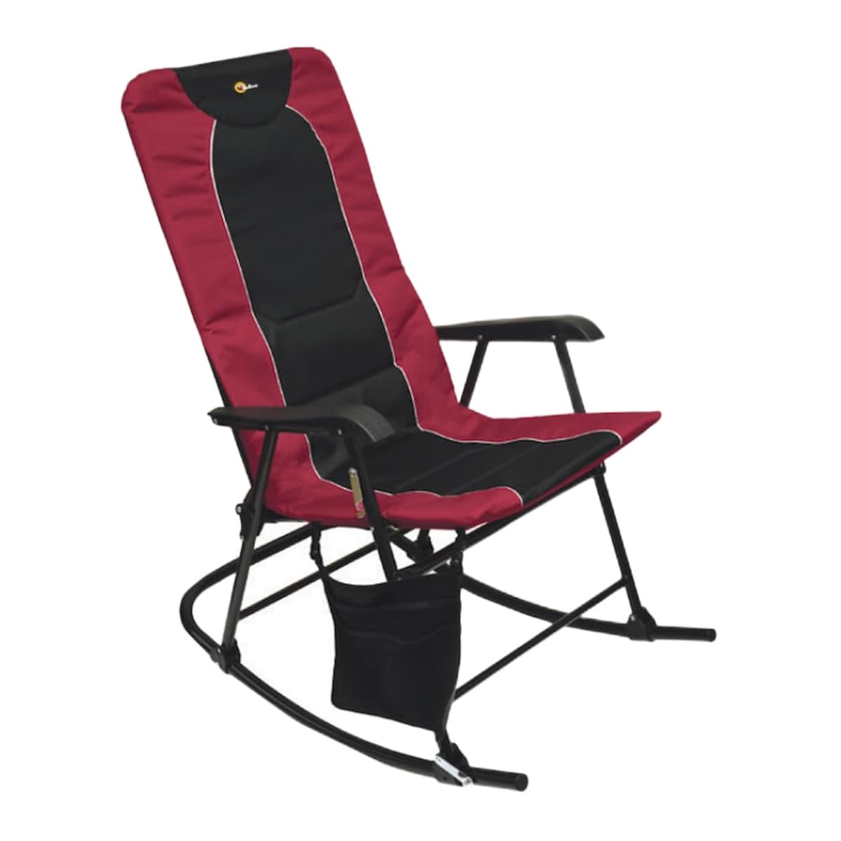 Faulkner Dakota Folding Rocking Chair | 300 lb, Burgundy/Black