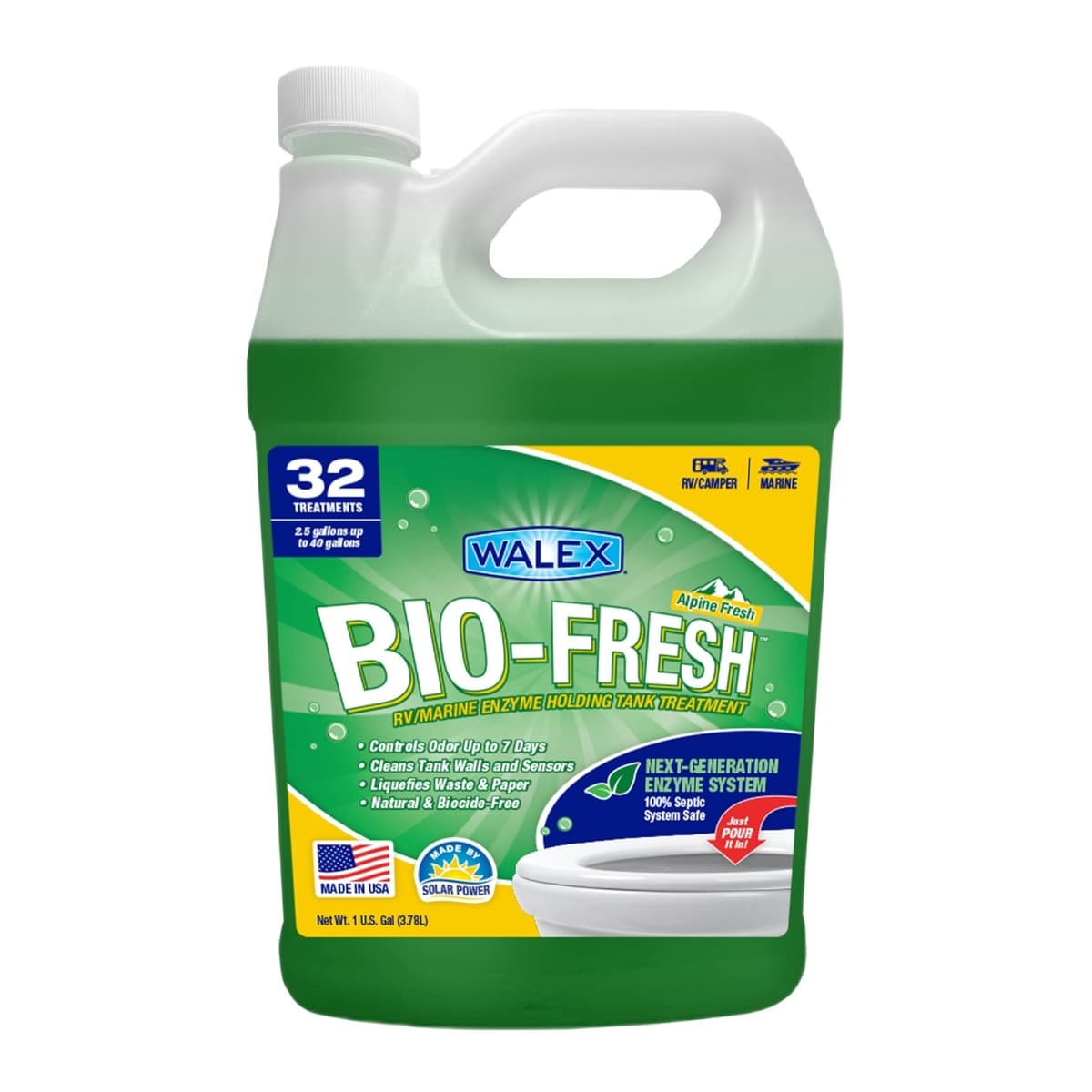 Walex Bio-Fresh Liquid RV Holding Tank Treatment, Alpine Fresh