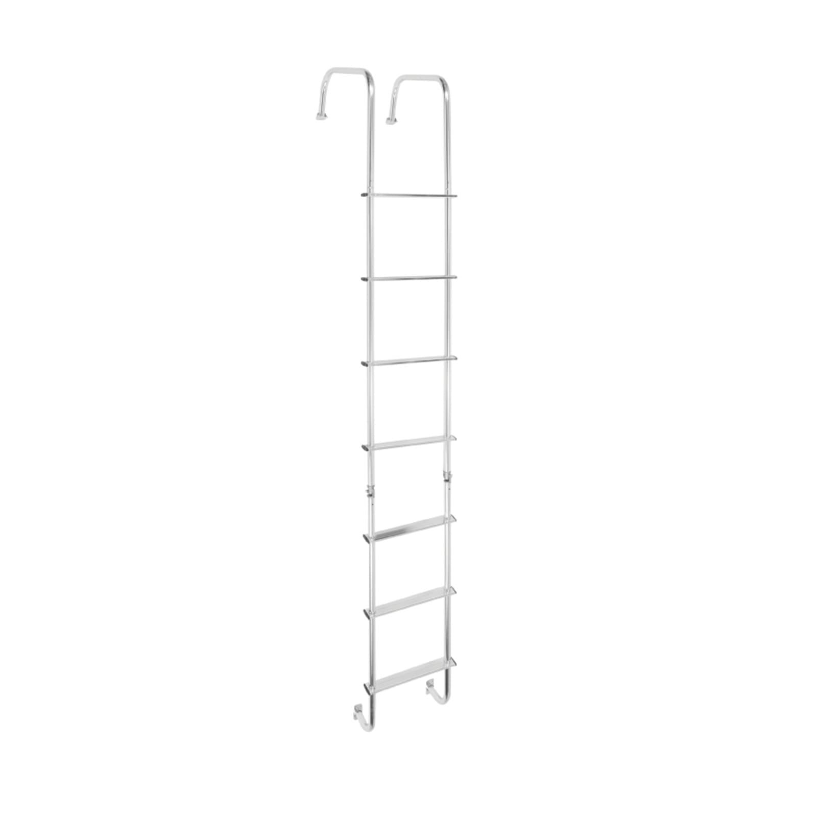 Stromberg Carlson LA-401 Universal Exterior RV Ladder | Trim-to-Fit, 250 lb Capacity, Silver
