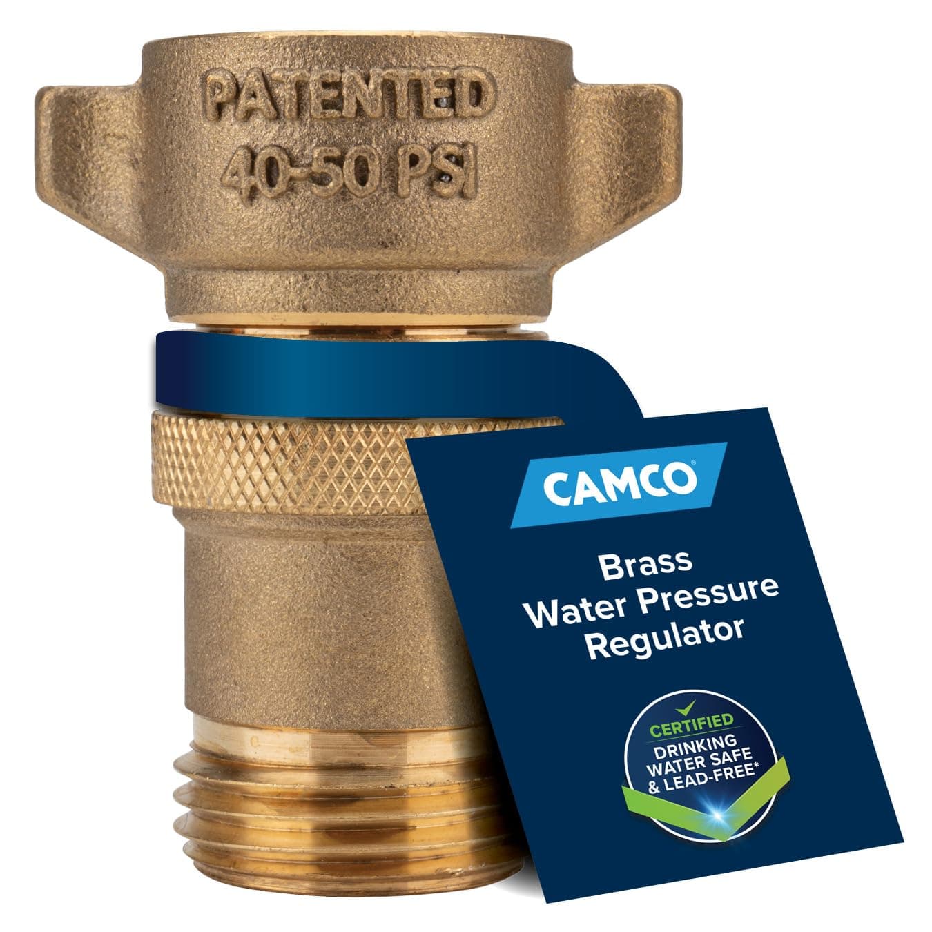 Brass RV Water Pressure Regulator | 40-50 PSI, 3/4 in. GHT