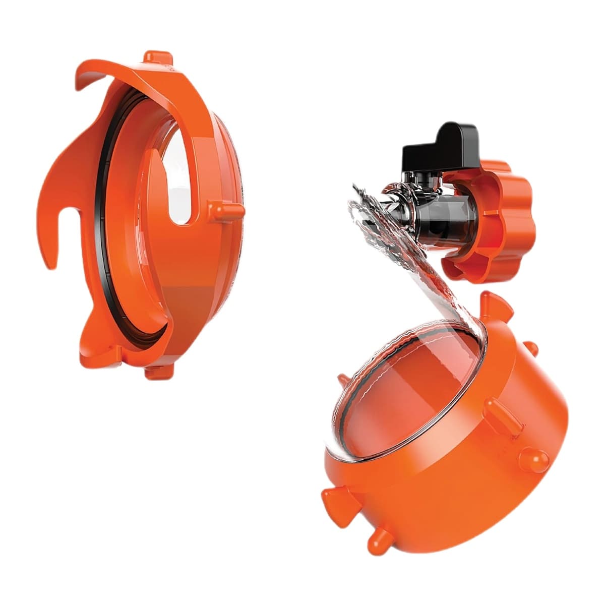 Camco Rhino Blaster RV Tank Rinser | Backflow Preventer, 45-Degree Clear Elbow