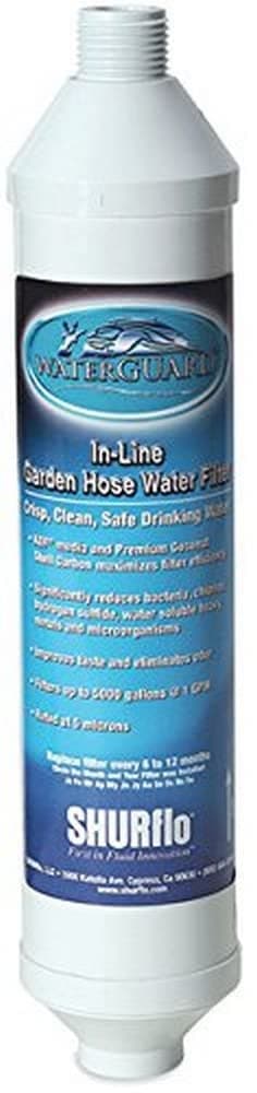 Shurflo RV-210GH-KDF-A Inline Water Filter | KDF/Carbon Quad-Stage, Bacteriostatic