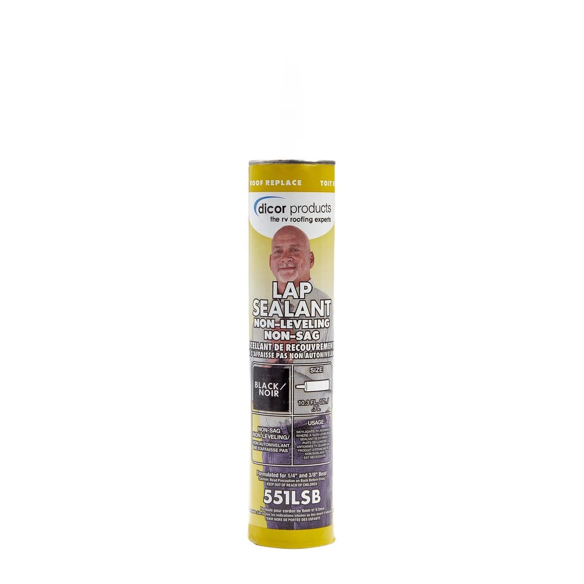 Dicor Non-Leveling Lap Sealant | Black, 10.3 oz