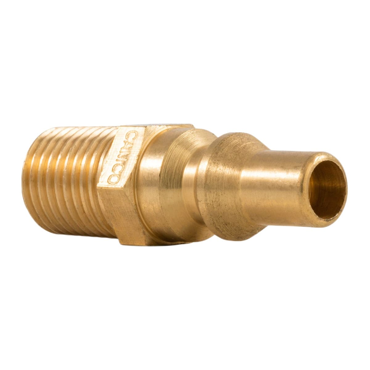 Camco Propane Quick-Connect Fitting | 1/4" NPT x Full-Flow Male Plug