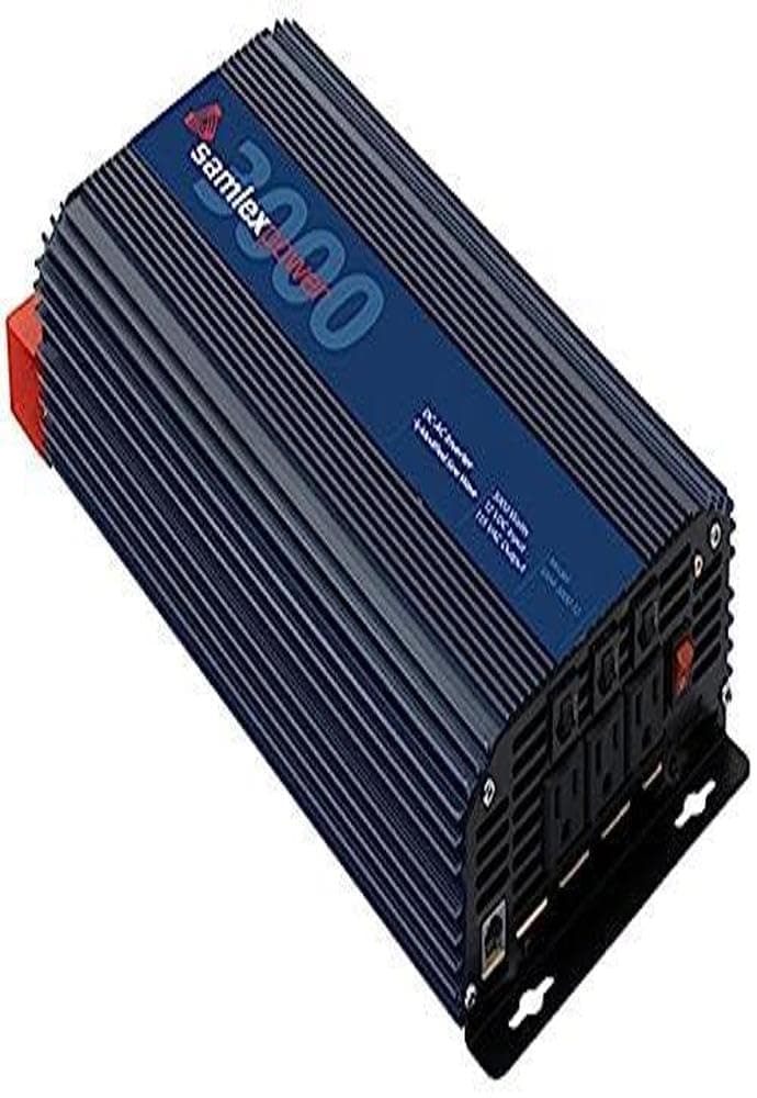 Samlex SAM-3000-12 Modified Sine Wave Power Inverter | 3000W, 12V DC to 115V AC, Blue