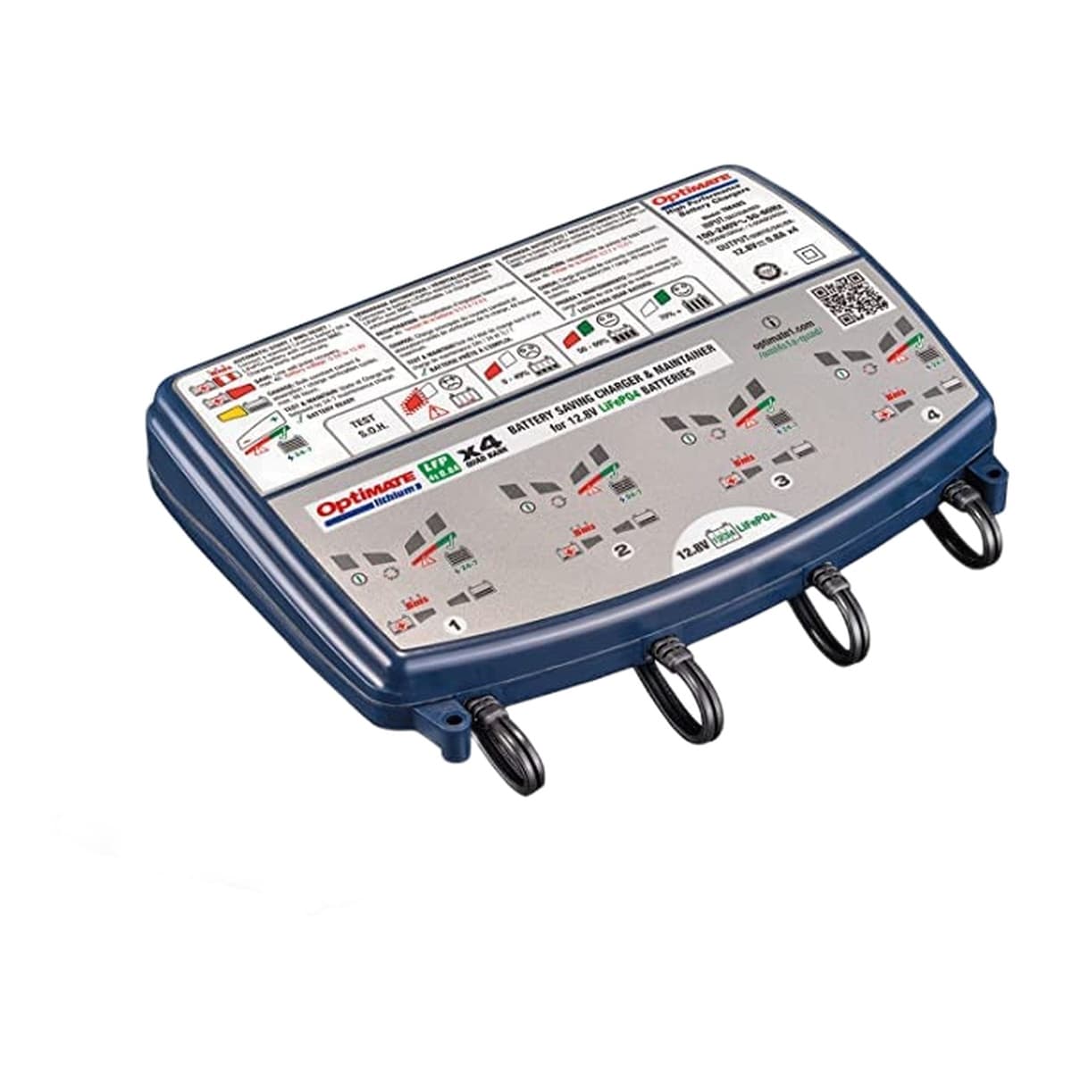 OptiMate Lithium 4-Bank 12.8V 0.8A Battery Charger, Tester & Maintainer