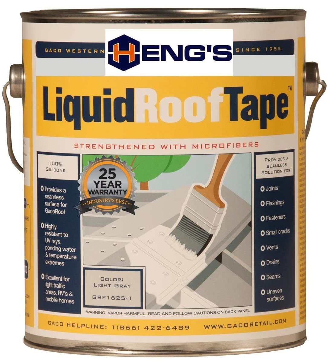 Heng's Gaco Silicone Liquid Roof Coating | 1 Gallon