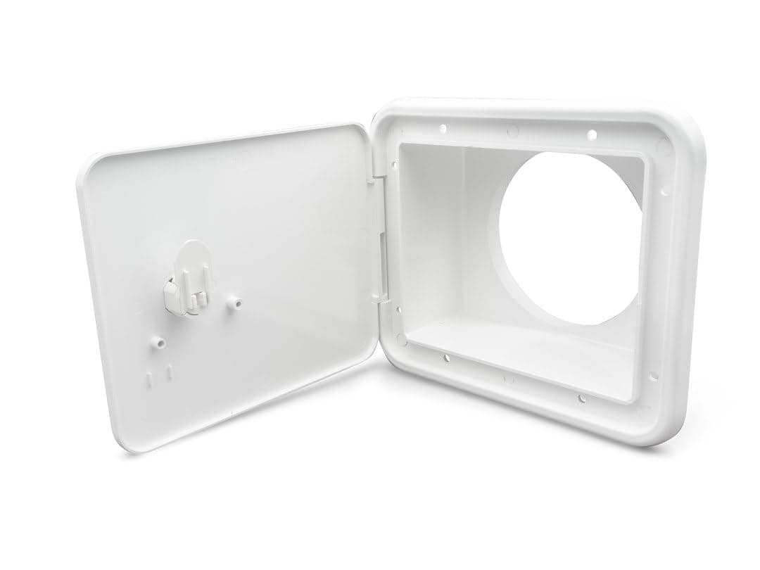 B&B Molders Sewer Hose Storage Compartment Door | UV-Stable, Replaceable Insert