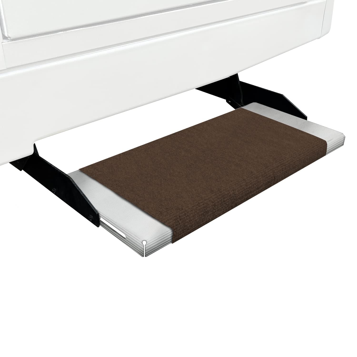 Prest-O-Fit Outrigger RV Step Rug | 18 in. Wide, Chocolate Brown