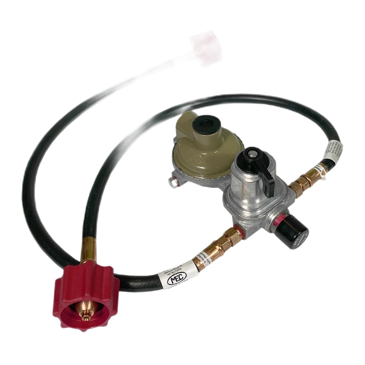 Traveler's Choice Excela-Flo High-Capacity Two-Stage Automatic Changeover LP Regulator | With 24" High-Volume Hoses
