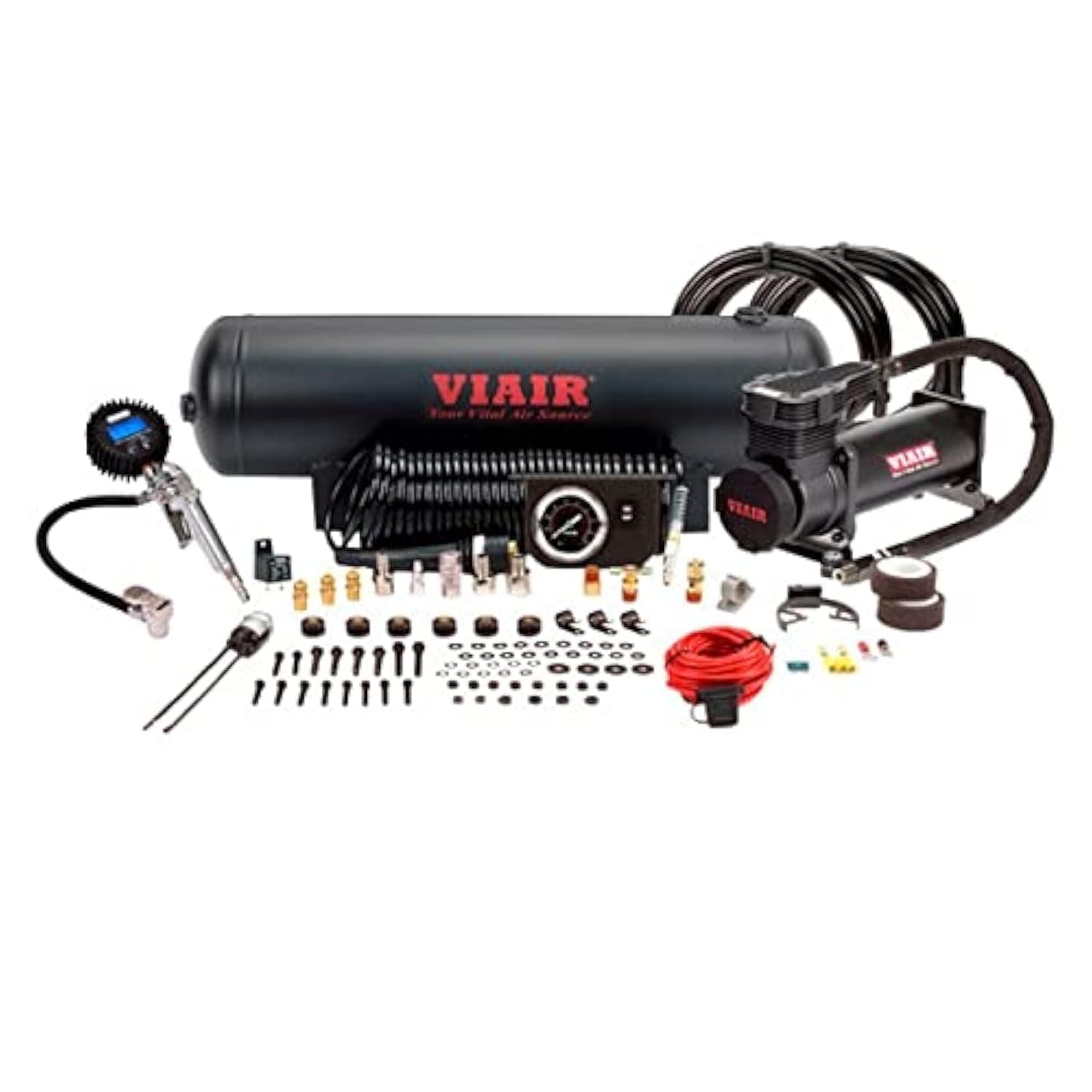 Viair 485C Stealth Black Gen 2 Onboard Air System | 12V, 200 PSI, 2.5 Gal Tank