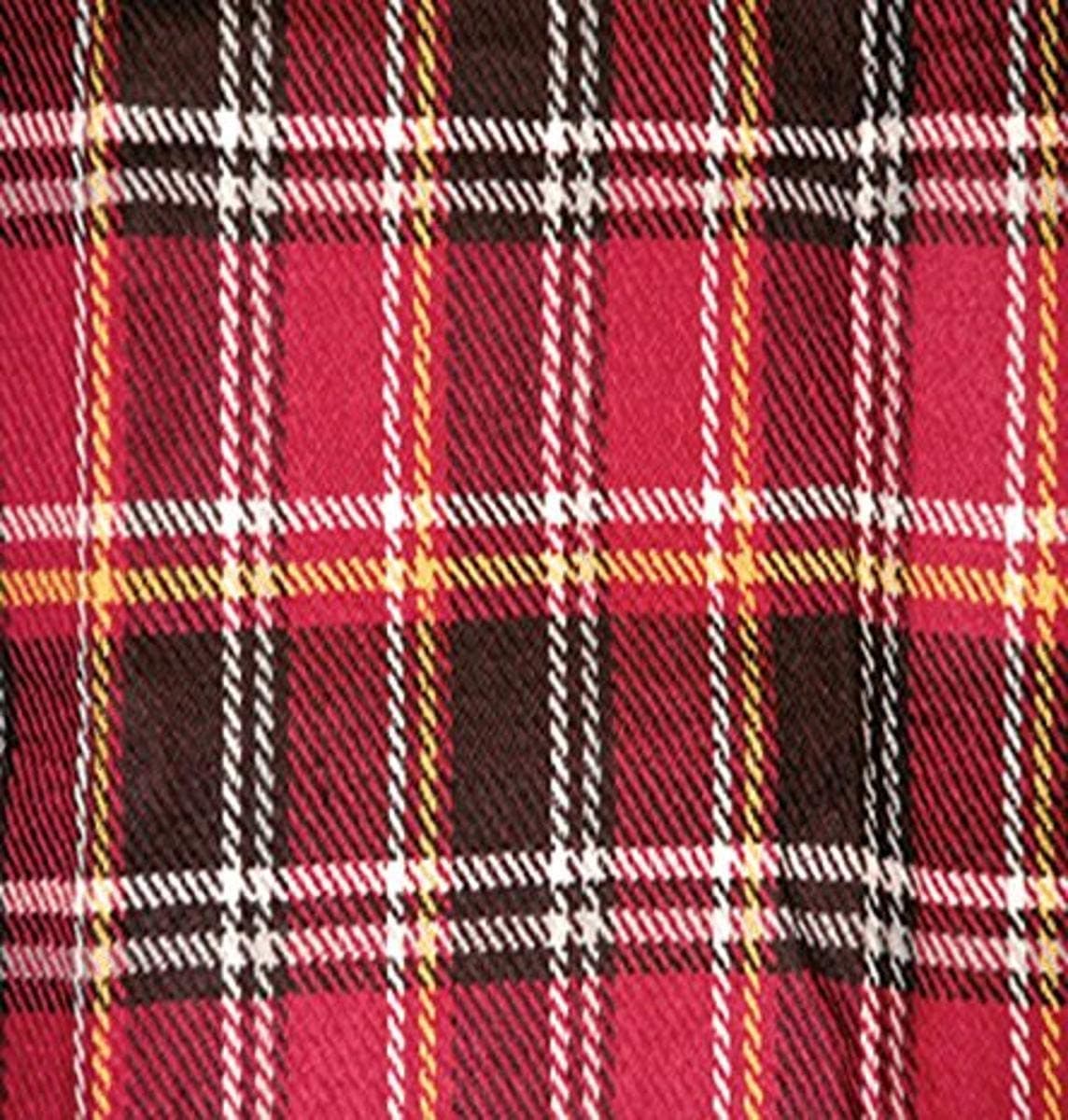 Carefree Ground Blanket | Waterproof Patio Mat, 6.5 Ft x 5.5 Ft, Burgundy Plaid