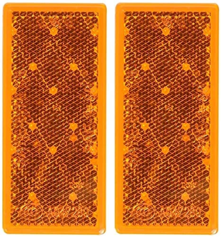 Peterson V483A Quick-Mount Reflectors | Amber Rectangular, 2-Pack