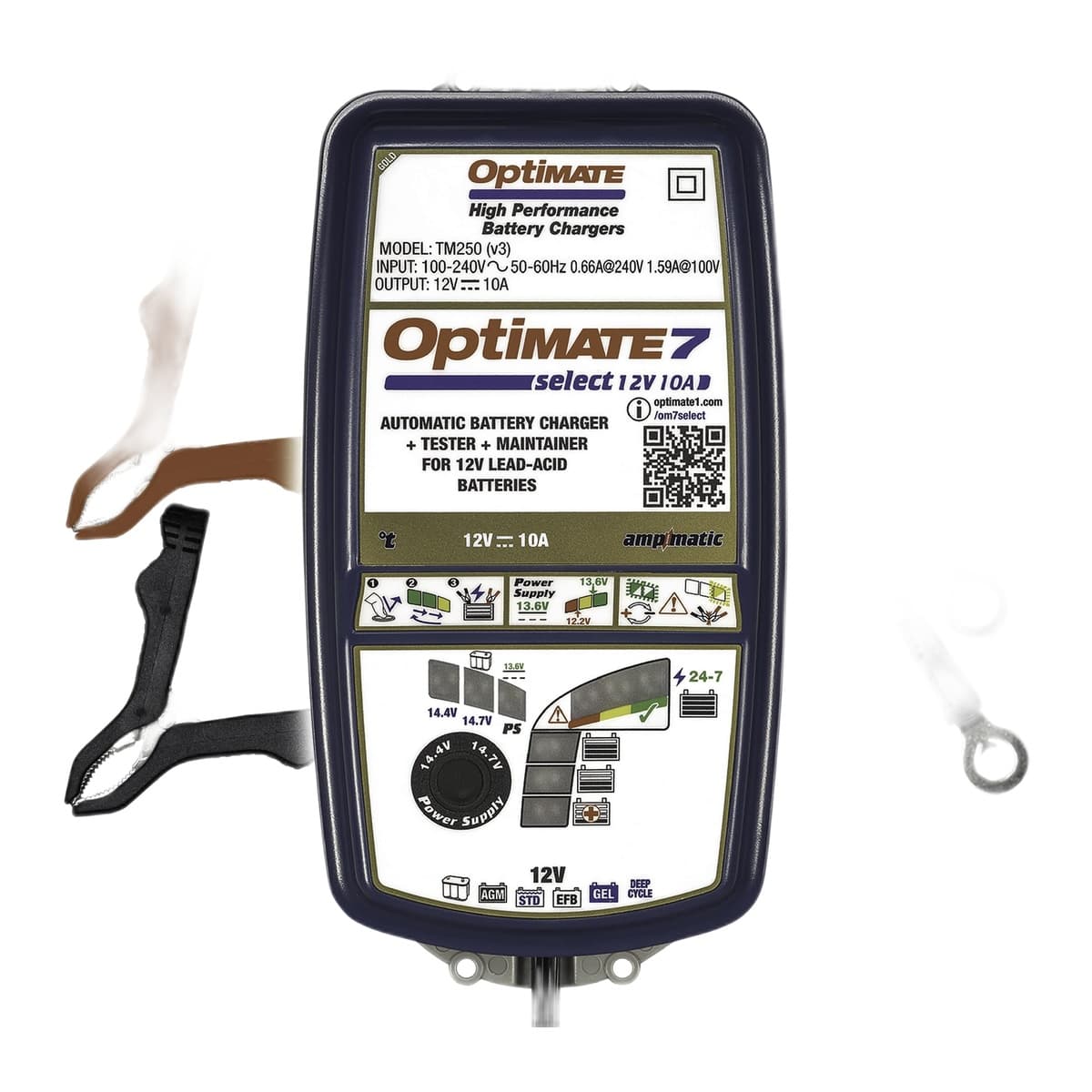 OptiMate 7 Select 12V 10A Charger, Tester & Maintainer