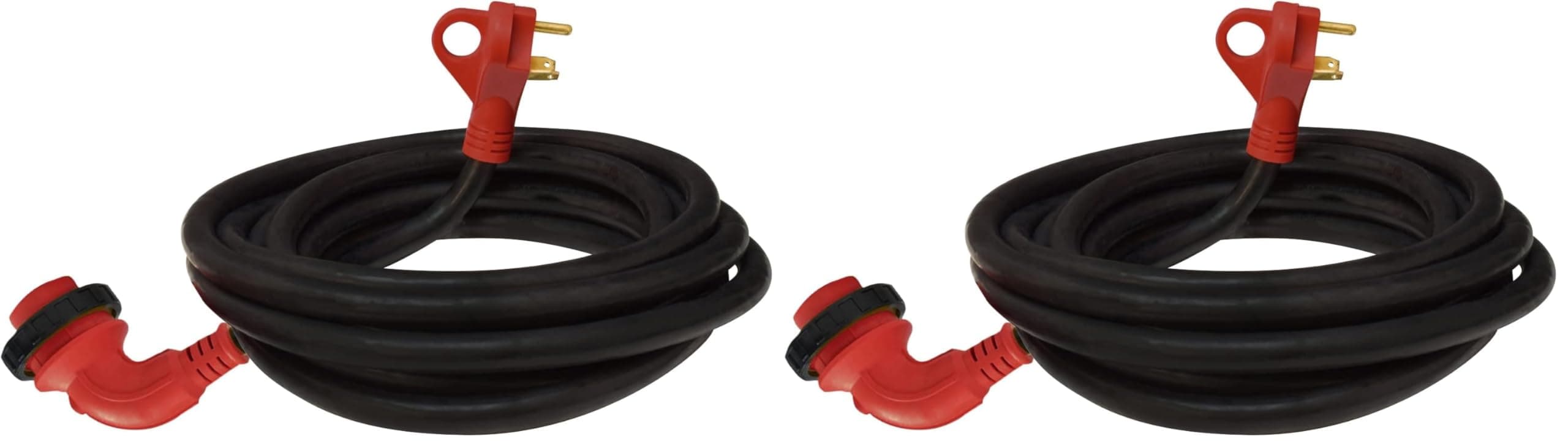 Valterra Mighty Cord 30-Amp Detachable Power Cord | 25 ft, 90-Degree Plug, Red