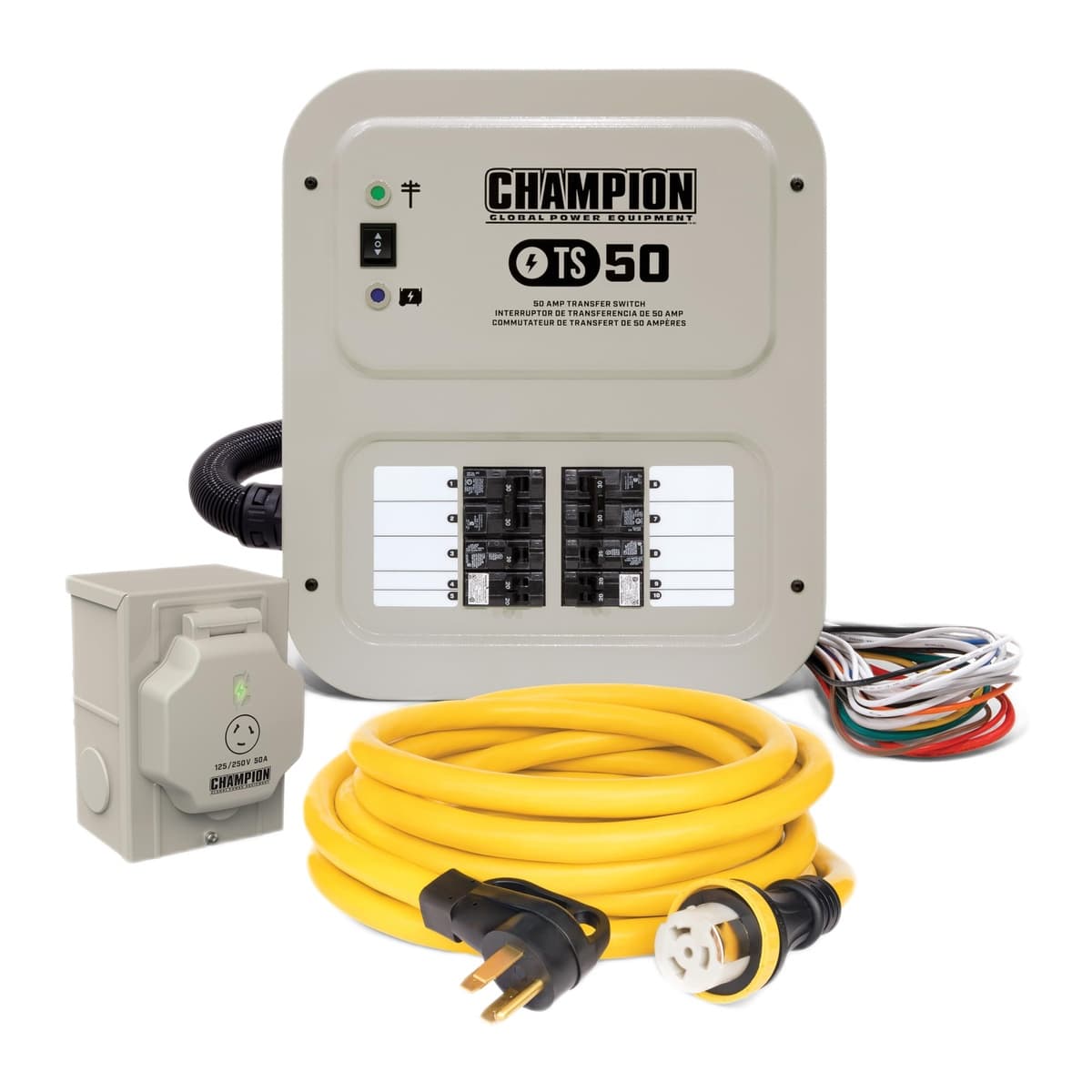 Champion 50-Amp Manual Transfer Switch, 10 Circuits