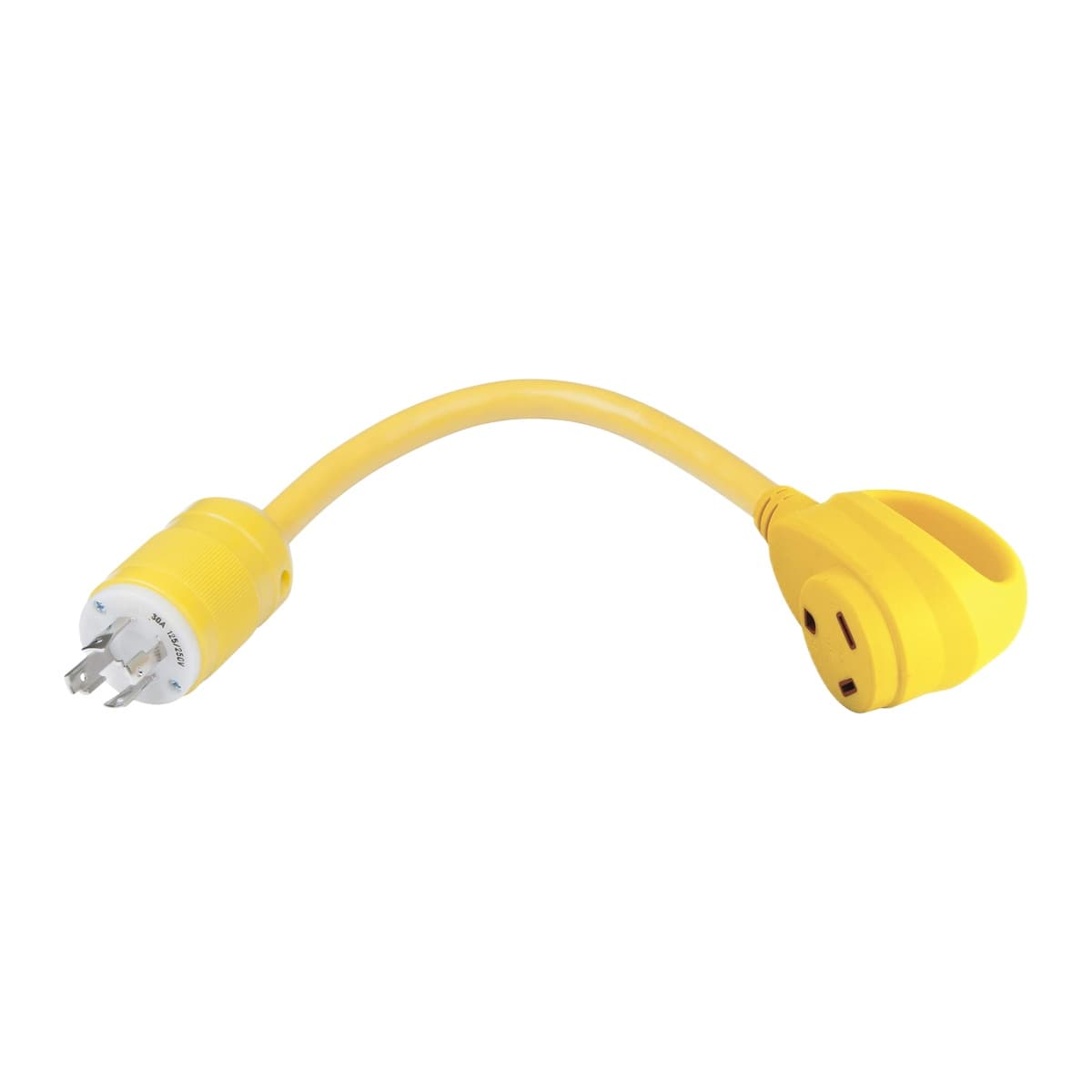Marinco RV Generator Adapter, 30A 4-Prong Locking to 30A