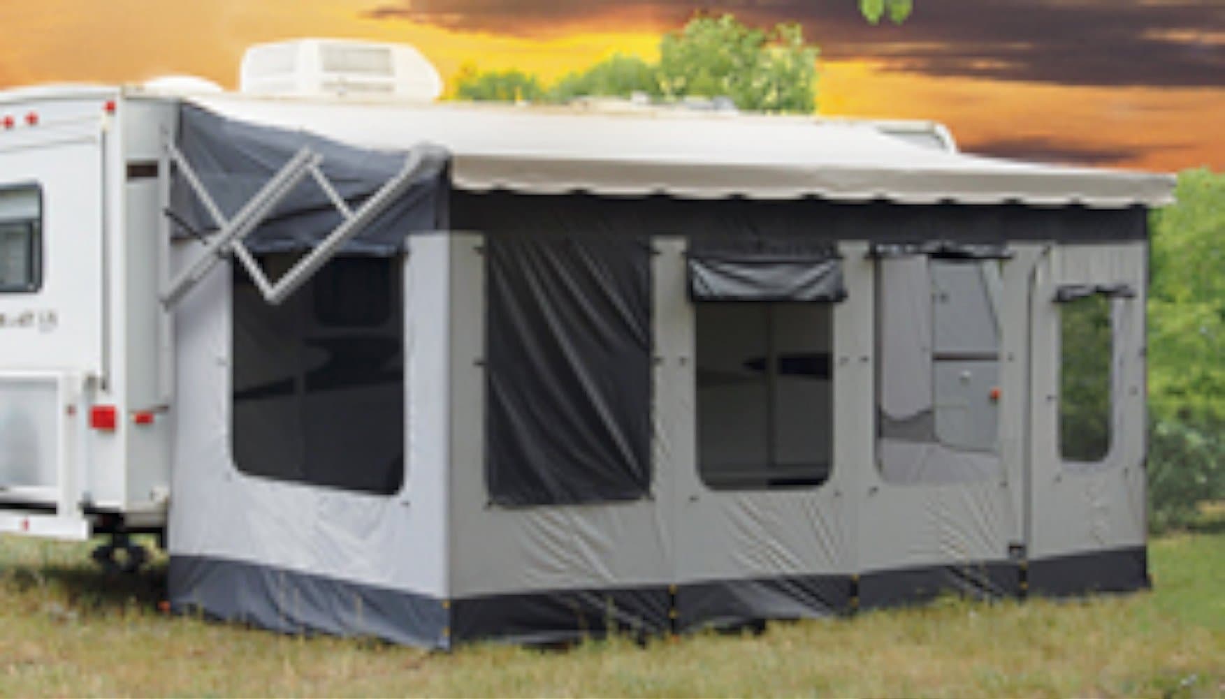 Carefree Vacation'r Screen Room | Fits 20'-21' Awnings, 86"-150" Rail-to-Ground