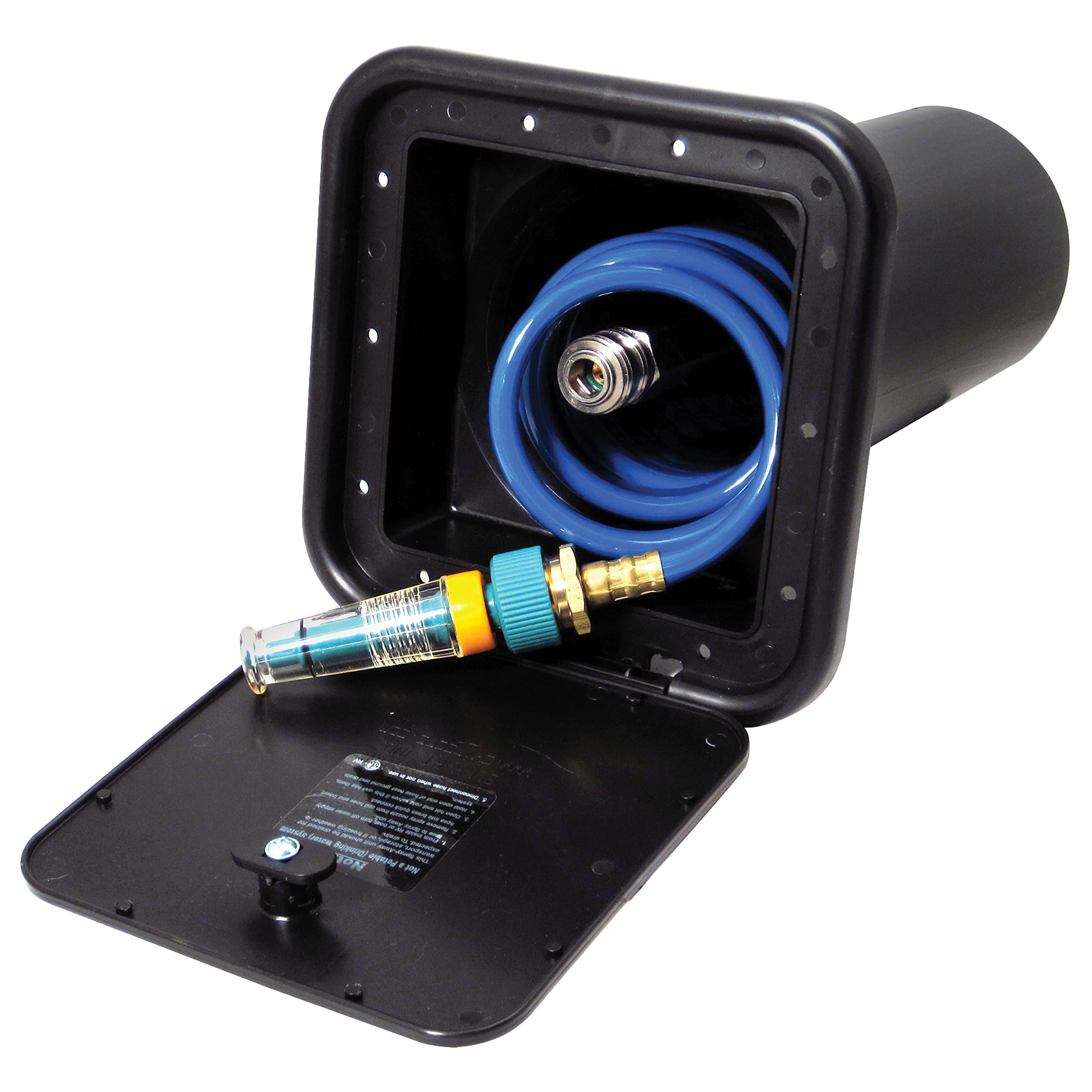 Valterra Phoenix Spray-Away Self-Storing Sprayer | Quick Connect, 15 Ft Coiled Hose, Black