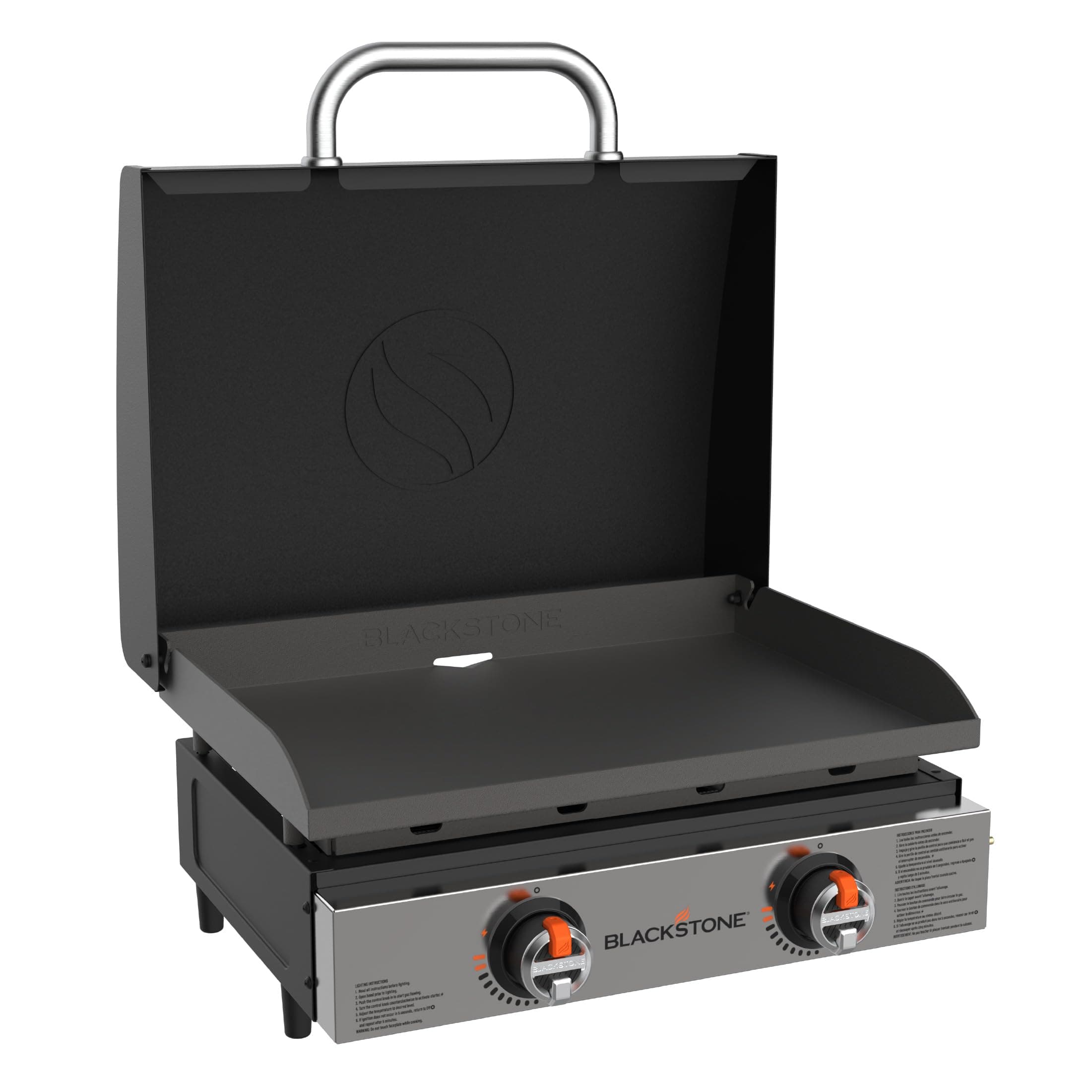 Blackstone Original 22" Omnivore Tabletop Griddle with Hood | Powder-Coated Steel, Stainless Front Panel
