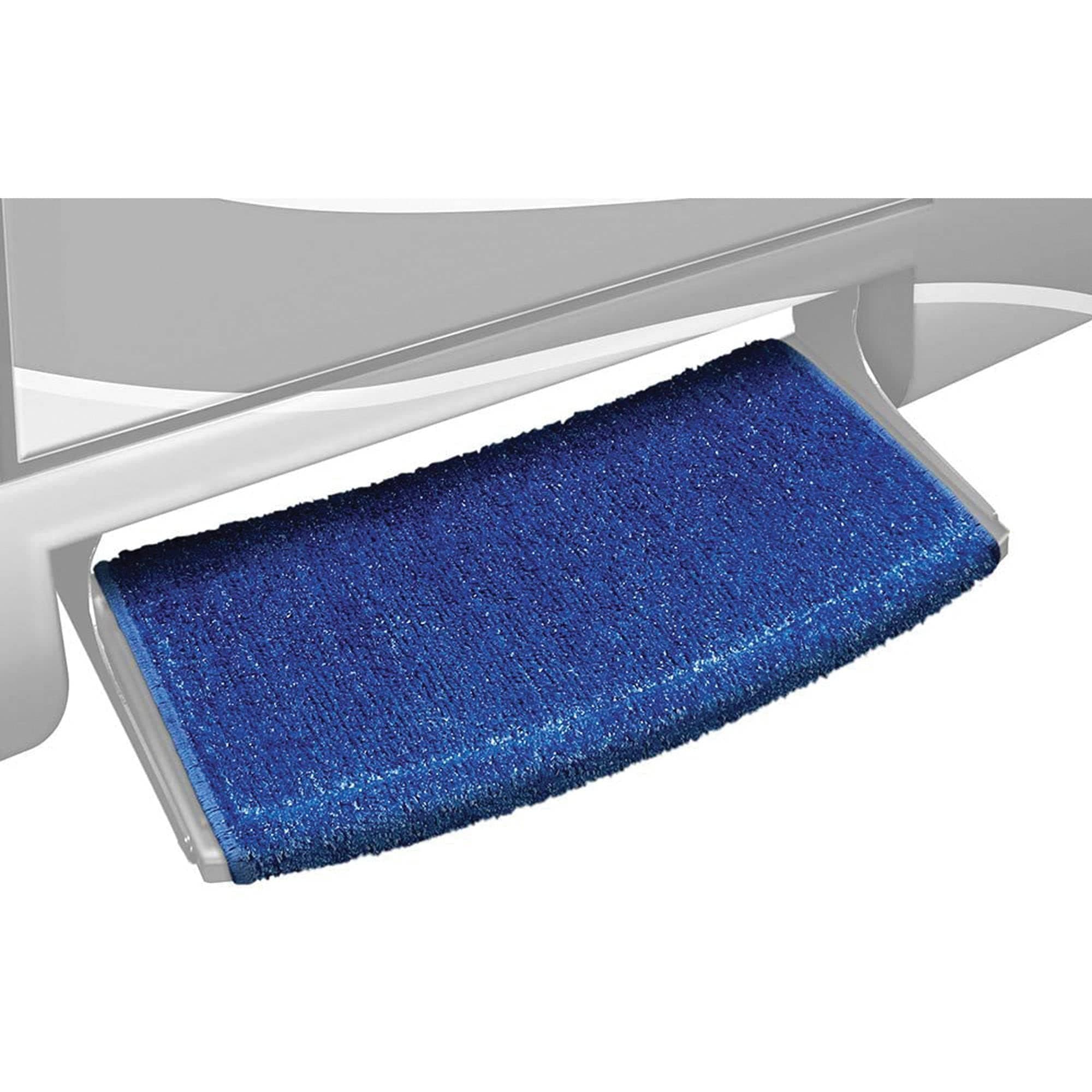 Prest-O-Fit Wraparound Radius RV Step Rug | 22 in. Wide, Imperial Blue