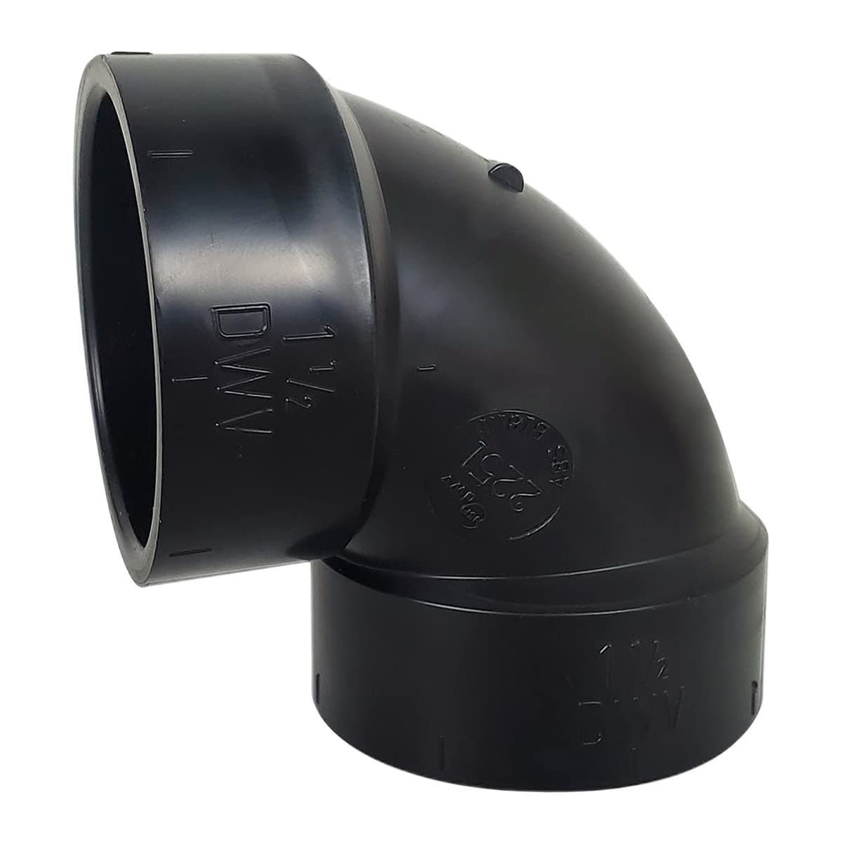 Icon ABS 90° Elbow Fitting | 1.5 in, Hub-to-Hub, Short