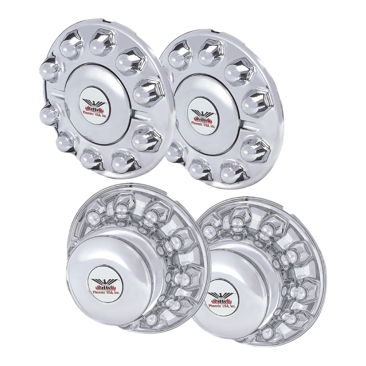 Phoenix USA ABS Hub Cover Kit, 10-Lug Front & Rear Axle
