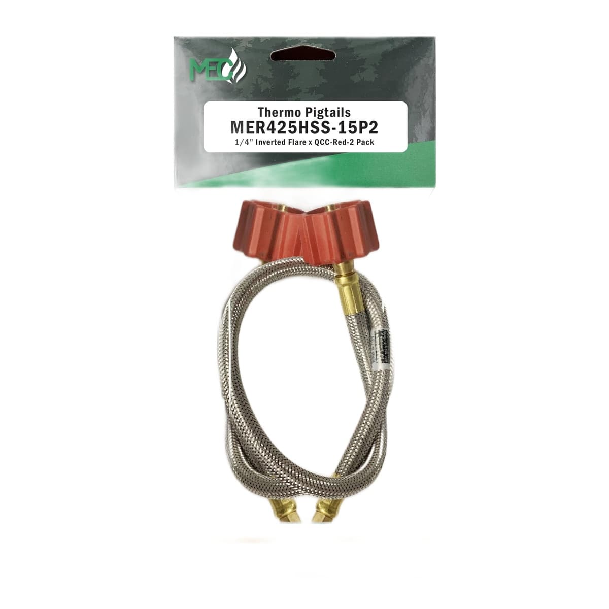 Marshall Excelsior High-Flow RV Propane Pigtail | Stainless Braided, 15 in