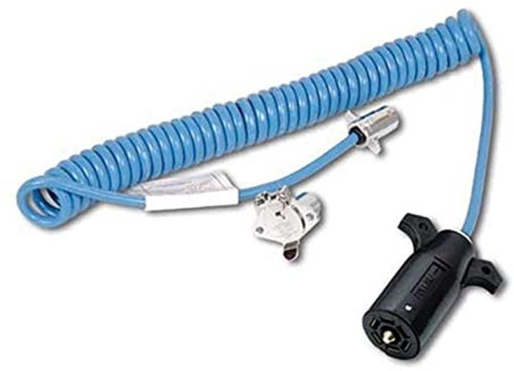 Demco 7-Way to 4-Way Auxiliary Lighting Cable | Coiled, Expands to 7 ft