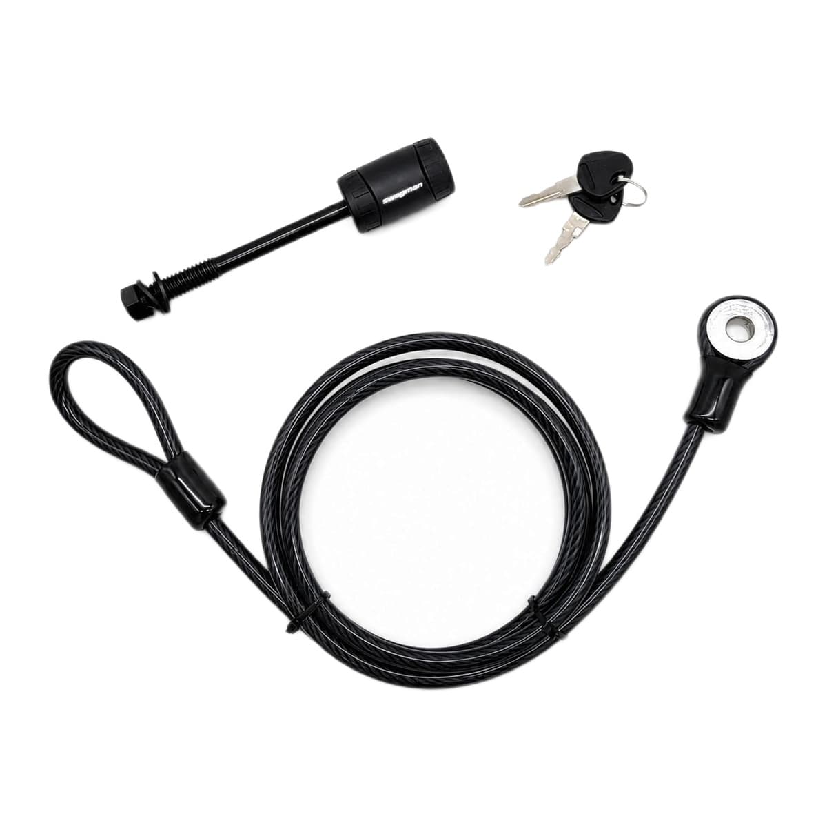 Swagman Locking Threaded Hitch Pin with Security Cable (2 in)