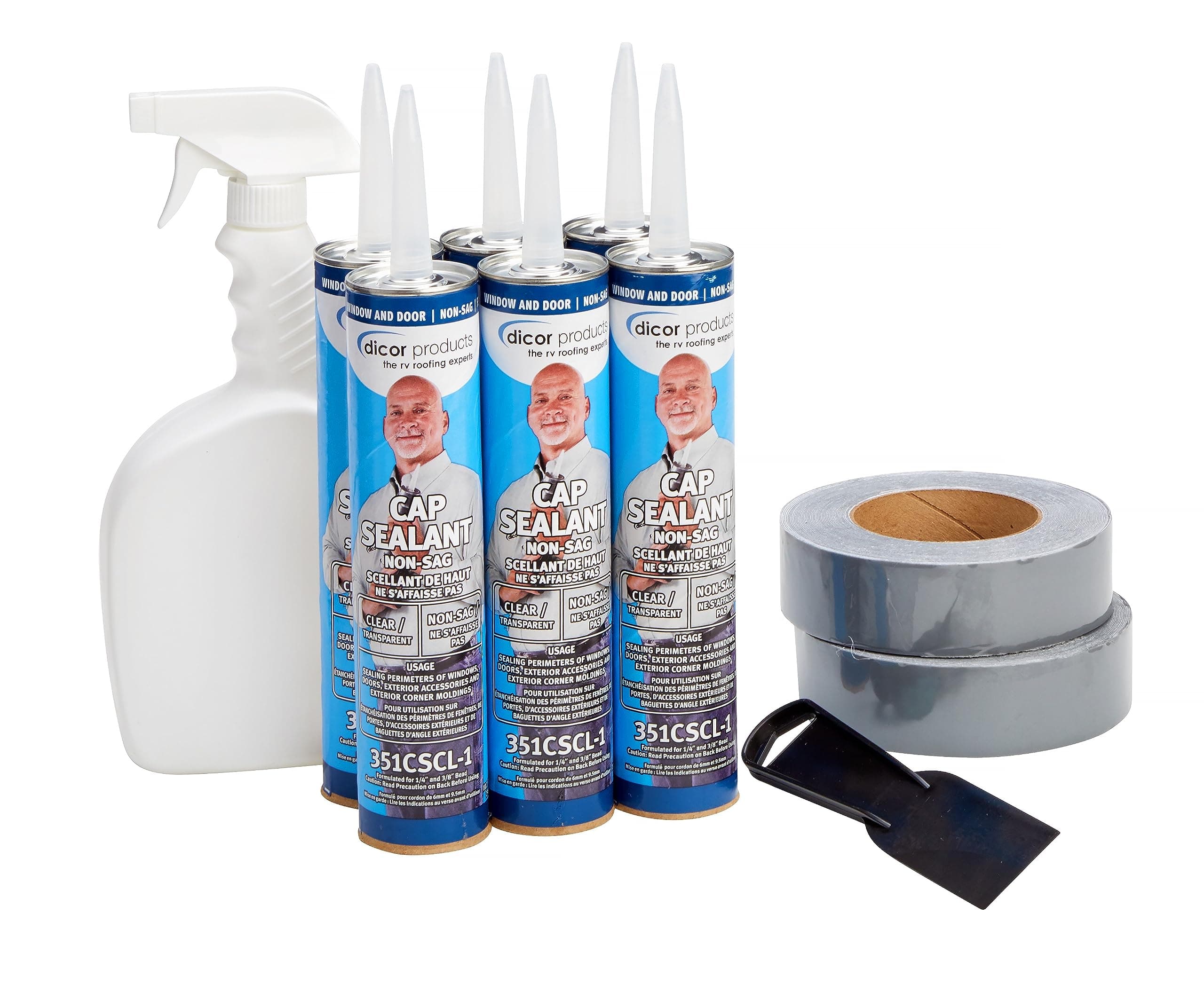 Dicor Seal-Tite Corner Seal Kit | 1.5" x 50' Tape Plus Sealant, Sidewall & Cap Joints