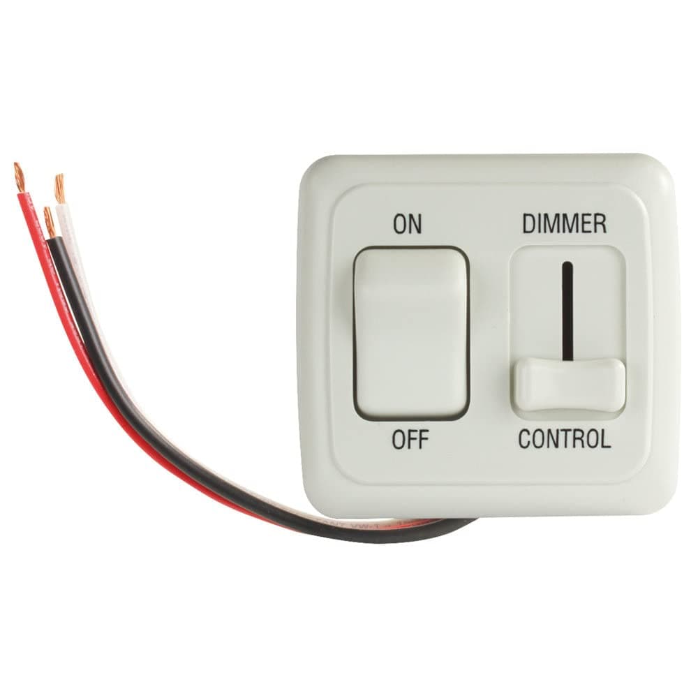 JR Products LED Dimmer On/Off Switch | Black, 12V, 15 Amp