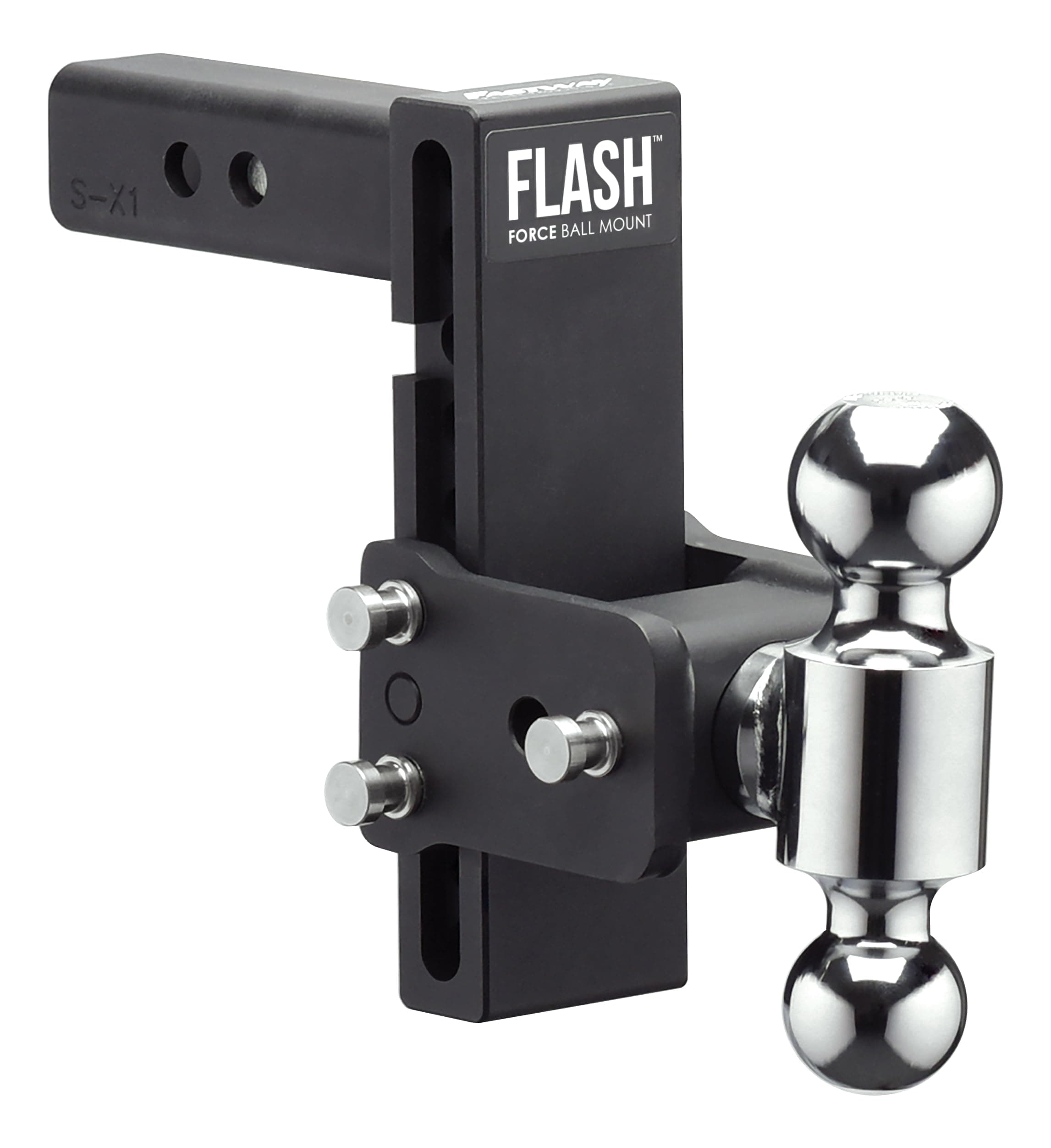 Fastway Flash Force Adjustable Ball Mount | Dual Hitch Balls, 7" Drop / 7-1/2" Rise, 2" Receiver