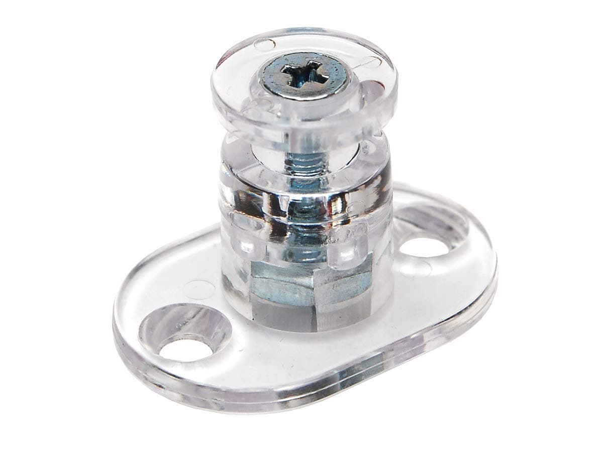 RV Designer Pleated Shade Hold Downs | Clear Plastic, 2-Pack with Fasteners