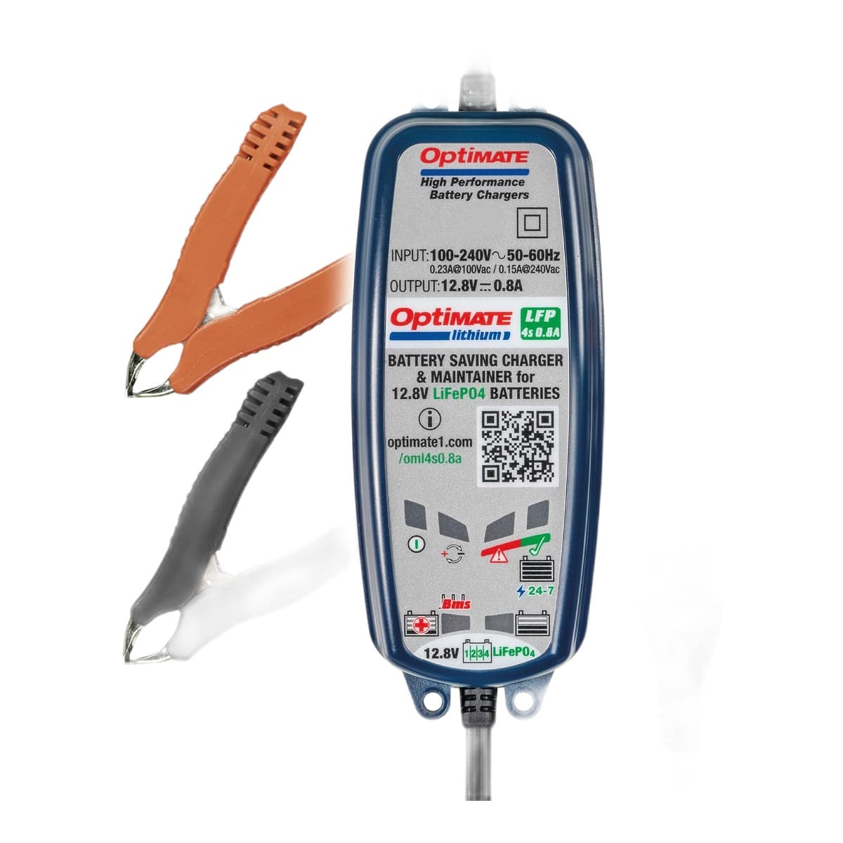 OptiMate Lithium 4s 0.8A Charger, Tester & Maintainer (12.8V)