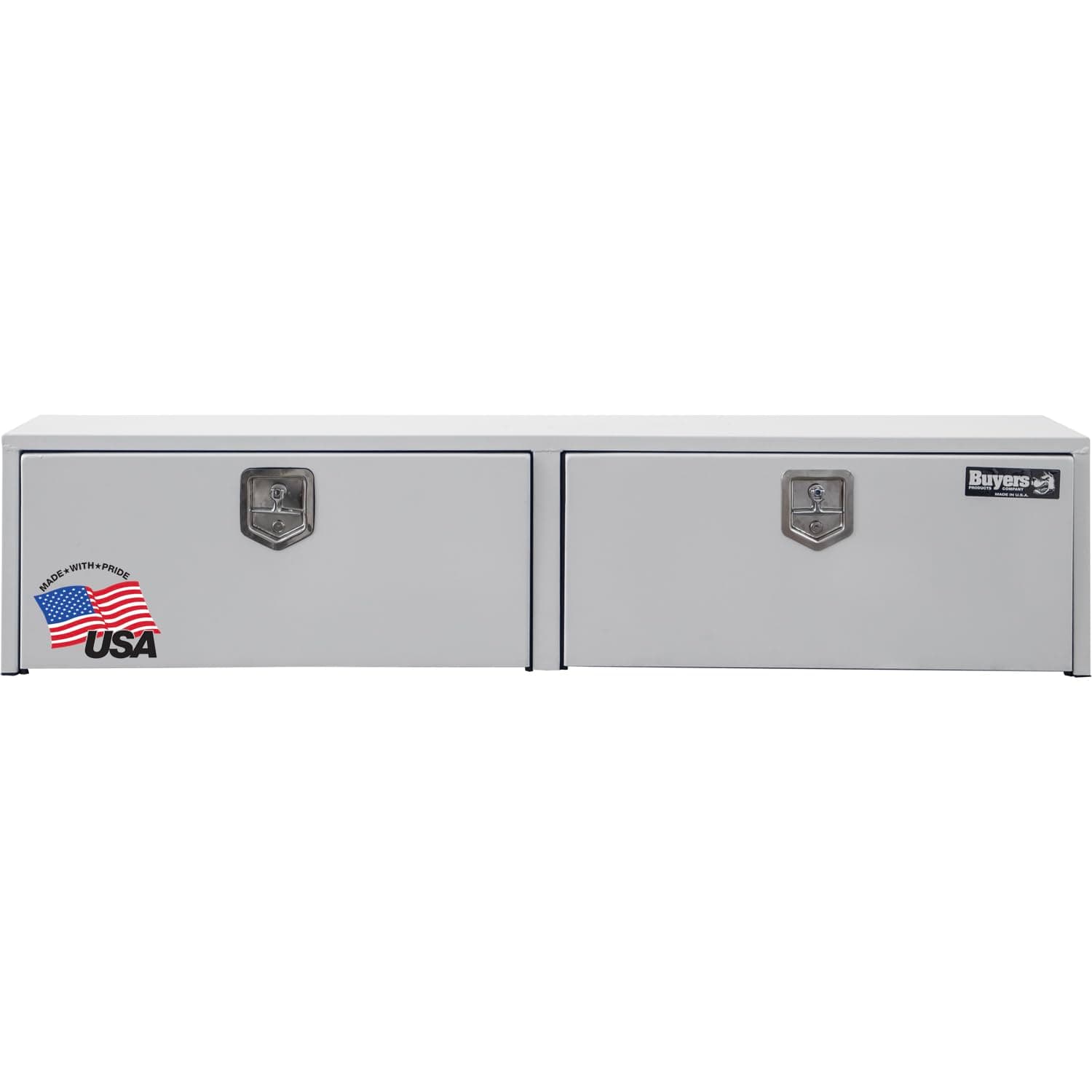 Buyers Products Black Steel Topsider Truck Tool Box | 72" L x 16" W x 13" H, T-Handle Latch