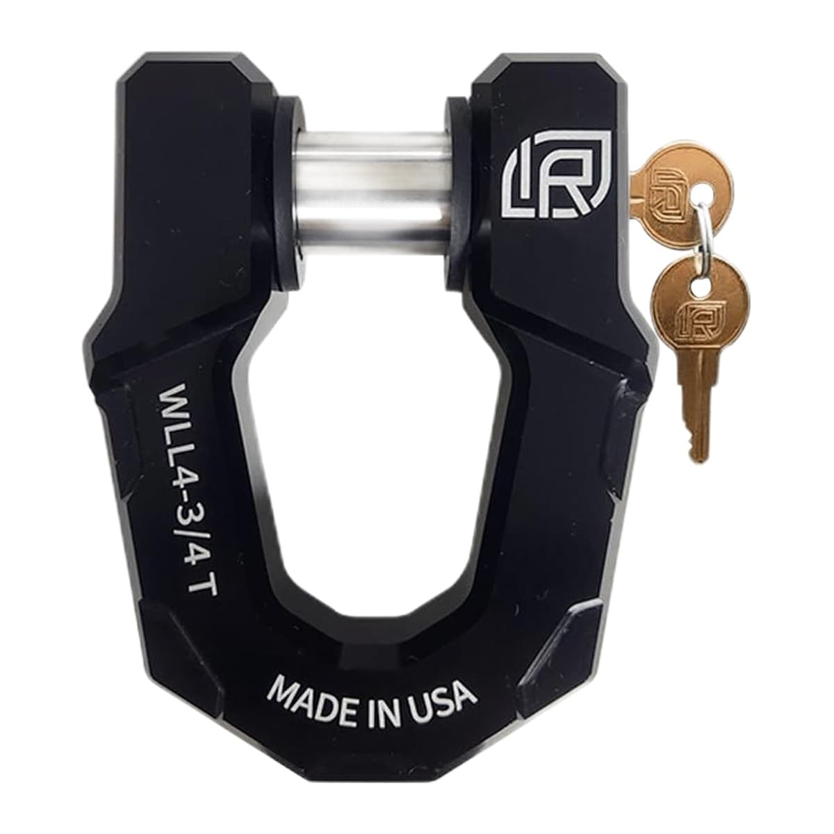 InfiniteRule Redeemer Aluminum D-Ring Shackle with Locking Pin, Black (Single)