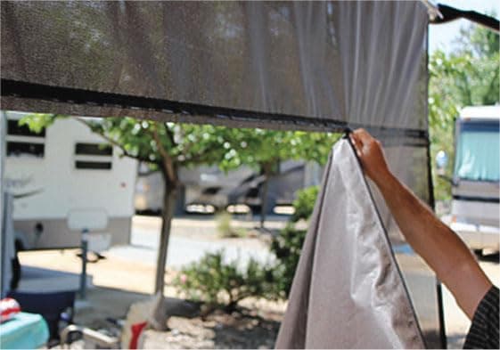 Carefree of Colorado EZ ZipBlocker | 19 ft x 9 ft Awning Wind & Sun Block