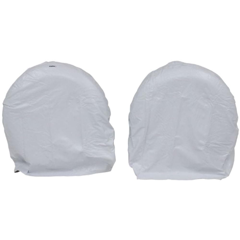 Camco Vinyl Wheel & Tire Covers | 40"-42", White, Set of 2